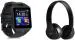 LOPAZ DZ09 Black Touchscreen Smartwatch With P47 Bluetooth Headphone(Combo Of 2)