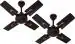 Gestor Marcus Ultra High Speed 24 Inch 600 Mm 4 Blade Ceiling Fan (Set Of 2), Smoked Brown
