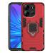 RJR Tecno Spark Go 2023 Tough Armor Bumper Back Case Cover| Ring Holder & Kickstand in-Built | 360 Degree D5 Protection Case Cover for Tecno Spark Go 2023 - Red