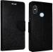 AUTOCASE Xiaomi MiA2 Black Artificial Leather, Cloth and Rubber Grip Case Mobile Flip Cover