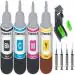 TEQUO Refill kit For Canon CL 41, 57, 99, 746 Etc.. And PG 40, 47, 88, 89, 740 Etc... Black + Tri Color Combo Pack Ink Cartridge