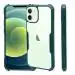 LIRAMARK Transparent Clear Shock Proof Back Cover Case Designed for Apple iPhone 12 Mini (Green)