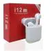 BBOSS i12 Red Box Wireless Bluetooth Earbuds Headset (White, True Wireless) Bluetooth Headset