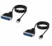 AdzMozi New, USB to Parallel IEEE 1284 Printer Cable Adapter - Pack of 2