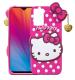 COVERBLACK Rubber Kitty with Cat eye Latkan Case Back Cove for OPPO CPH2387 / oppo A57 - Dark Pink