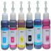 ZOKIO T673 Refill Ink Bottle for Epson L805, L800 , L810 , L850 , L1800 Printer Ink Bottle (C/M/Y/Bk/LC/LM - 70g x 6 ) Bottle Black + Tri Color Combo Pack Ink Bottle
