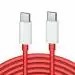 ASWORLD 65w C to c Fast USB cable 1m WARP/Dash Charging Type c Charger Cable Compatible for OnePlus(Compatible with WARP/DART/VOOC/DASH/SUPERVOOC/SUPERDART/FLASH, Red PD Cable,OneCable)