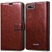 xvx Flip Cover for Mi Redmi 6A (Brown, Pack of: 1) Incomplete