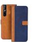 Clickaway Flip Cover for Vivo V15 Pro Genuine Leather With Viewing Stand & 3 Card Holder (Antique Double Shade) Multi-Coloured