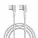 Portronics Connect L 60W PD Type C to Type C Mobile Charging Cable, 1.2M, Fast Data Sync, Tangle Resistant, TPE and Nylon Braided(White)