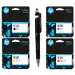 HP 938 Black Cyan Yellow Magenta Original Ink Cartridge (Set of 4) With ITGLOBAL 3in1 Multi-Function Pen