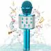 MOUSIKI Wireless Mic Advance Handheld Wireless Singing Mike Multi-Function Bluetooth Karaoke Mic with Microphone Speaker for All Smart Phone - (Multicolor) (Blue)