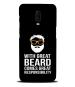 Bhaicover OnePlus 6T Black and White Great Beard Quotes Mobile Back Case Cover