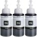 Teqbot 664 Ink for Epson L380 L130 L230 L350 L200 L210 L220 L100 L365 L1300 Pack Of 3 Black Ink Bottle