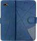 SUPER-ME Oppo A1k Blue Leather Dual Protection Mobile Flip Cover