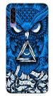 MobiEra Samsung Galaxy A30s Blue Owl Design Plastic Hard Case Cover