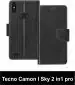Sbms Tecno Camon I Sky 2 In1 Pro Black Artificial Leather Shock Proof Flip Cover