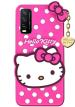 BINTAGE Back Cover for Kitty Vivo 1915 / Vivo Y19 (Pink, Waterproof, Silicon, Pack of: 1)