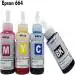 ZOKIO Refill Ink for EPSON 664 L110/L130/L210 Pack of 4 (1Black/1Cyan/ 1Magenta/1Yellow) Black + Tri Color Combo Pack Ink Bottle