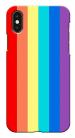 MobiEra Apple iPhone Xs Rainbow Lines Design Plastic Hard Case Cover
