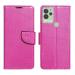 A D Enterprises Net Pink Flip Cover for Lava Blaze | Magnetic Case | Shock Absorbent | Flip Cover Lava Blaze