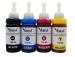 Verena Refill Ink for Epson 73N Refillable Cartridges for Use in T13 / T121 / Printers Multi Color Ink Multi Color Ink Cartridge-Black + Tri Color Combo Pack Ink Bottle