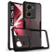 Fashionury Ultra-Hybrid Crystal Clear Back Cover Case for Vivo V29e 5G | Shockproof Design | Total Camera Protection | Transparent Back (PC & TPU) Vivo V29e 5G (Black Bumper)