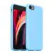 LIRAMARK Liquid Silicone Soft Back Cover Case for Apple iPhone SE 2022/2020/8/7 - (Sky Blue)