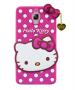 Clickaway Pink Silicone Hello Kitty Back Cover Case For One Plus 3