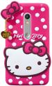 Lejaao Moto G3 3D Cute Hello Kitty Cartoon Pink Polycarbonate, Thermoplastic Polyurethane Mobile Back Cover (16 x 7.5 x 0.9 cm)