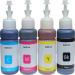 ZOKIO Refill Ink BT5000/6000 For Brother T300 Printers Pack of 4 Black + Tri Color Combo Pack Ink Bottle