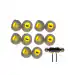menaso High quality (10pc) In The Ear Headphone Earbuds Rubber earphone tips replacement headphone ear cushion ear buds for bluetooth earphones, In The Ear Headphone Cushion (Pack of 10, Grey, Yellow)