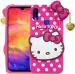 Lejaao Vivo 1851 Vivo V9 Pro Hello Kitty Soft Pink Rubber Mobile Back Cover