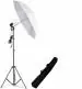PICPRO E27 Studio Double Point Holder Umbrella Lighting Kit for Digital Photography Light Stand 9ft + Double Point Bulb Holder + Umbrella