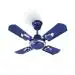 PROLIFE Optima Deco 600 mm 4 Blade Ceiling Fan  (Anti Dust | Metallic Blue | Pack of 1)