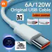 DVJ Type C 6 A 1 m SUPER FAST 6 AMPERE / 120W MAX Mi TURBO CHARGER TYPE C DATA CABLE FOR REDMI XIAOMI Mi (Compatible with Compatible with 22.5/27W/55W/33W/67W/120W TURBO SONIC CHARGE FAST CHARGER CABLE, White, One Cable)