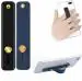TOXIC Universal Portable Silicone Kickstand Phone Grip Finger Ring Holder Strap Stand for Most Smartphones - Black/Blue