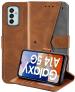Autofocus Faux Leather Back Case Flip Cover for Samsung Galaxy A14 5G, Samsung A14 5G with ID Card Slot | Foldable Stand | 2 Card Slot | 1 Cash Slot | Magnetic Closure - Executive Brown, 21636
