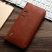 ClickCase Flipper Series Faux Leather Magnetic Card Holder Wallet Kickstand Case Flip Cover For iPhone 12 Mini (Brown)