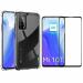 Kite Digital Redmi Mi 10T/10T Pro Transparent Bumper Shock Proof Corner Soft TPU Silicone Flexible Back Case Cover + 5D/6D/11D/21D (Black) Tempered Glass Screen Protector