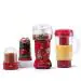 Wonderchef Nutri-blend BOLT CKM Mixer with Chopper With 4 Unbreakable Jars, Swifter with Sipper Lid Red, 600W