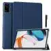 ProElite Smart Flip Case Cover for Redmi Pad 10.6 inch Translucent Back with Stylus Pen, Navy