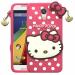 Trifty Silicone Hello Kitty Rubber Back Cover Case Compatible with Motorola Moto G2 (Pink)