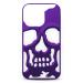 Treemoda 3D Electroplated Skull Silicone Back Cover Case Compatible with iPhone 14 Pro Max
