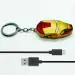 Gabbar Marvel Series Iron Man Face Red Rechargeable Cigarette Lighter with Key Chain