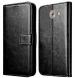 UNILORD Samsung J7 Max Black Faux Leather Holster Shock Absorbing Mobile Flip Cover