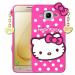 Indiacase Samsung Galaxy J5 2016 Pink Rubber Shock Proof, Dual Protection, Silicone, 3D Catoon Kitty, Shock-Absorbent, Wireless Charging Compatible Cases & Covers