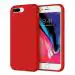 LIRAMARK Liquid Silicone Soft Back Cover Case for Apple iPhone 7 Plus / 8 Plus (Red)