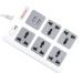 Robotek Saksham 3 Extension Board Surge Protector 5 Socket 1 Switch 2 USB (3 Meter) 5 Socket Extension Boards (White, 3 m, With USB Port)