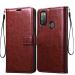 JOBINKA Samsung M30s/M21 Vintage Leather flip Case Cover| Inside TPU with Card Pockets Wallet Stand Magnetic Closure 360 Degree Complete Protection Vintage Flip Cover for Samsung M30s - Brown
